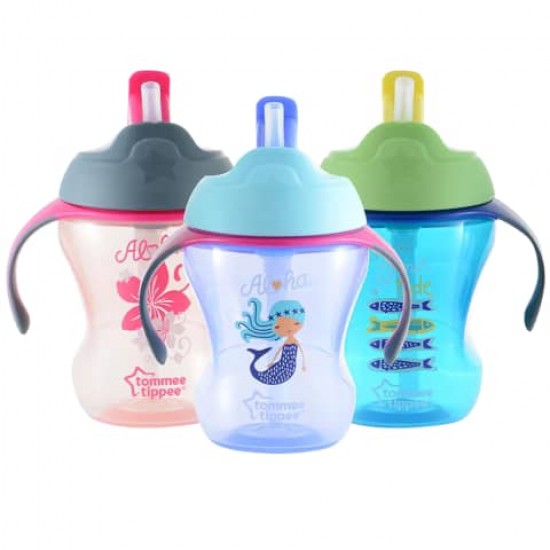 Tommee Tippee 230ml 防漏軟吸管學習杯