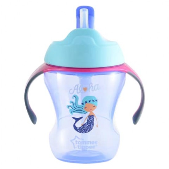 Tommee Tippee 230ml 防漏軟吸管學習杯